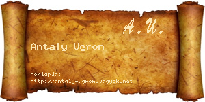 Antaly Ugron névjegykártya